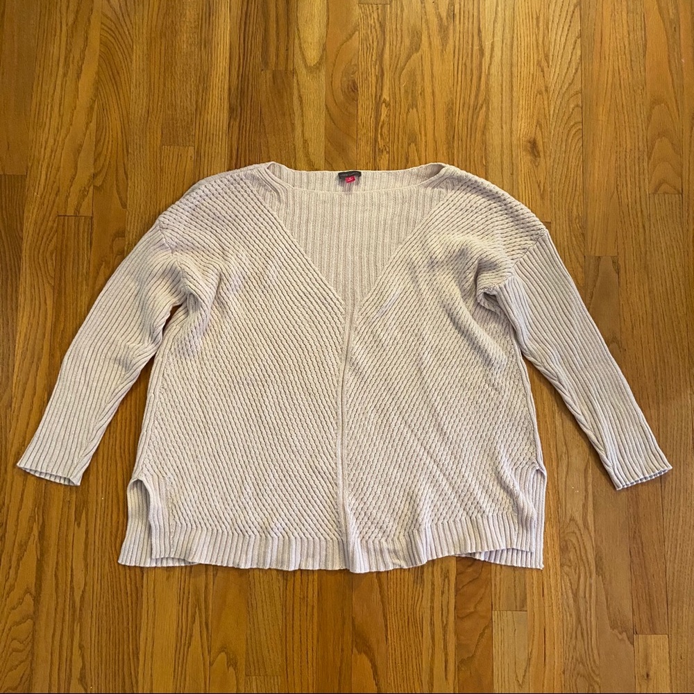 Vince Camuto Blush Pink Ribbed Sweater